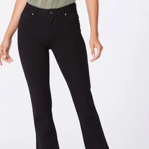 Paige Ponte High Rise Manhattan Boot Pant in Black